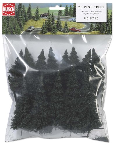 Busch 9740 Pine Tree Set 20/ HO Scenery Scale Model Scenery