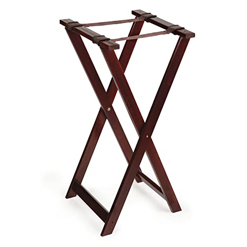 31.5" Tall Folding Mahogany Wood Tray Stand, by GET TSW-103 (Qty,1)
