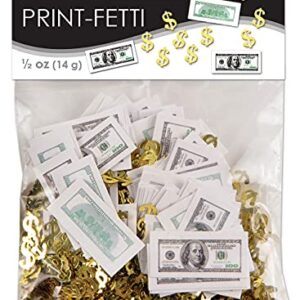 Big Bucks Print-Fetti Party Accessory (1 count) (.5 Oz/Pkg)