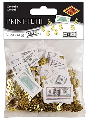 Big Bucks Print-Fetti Party Accessory (1 count) (.5 Oz/Pkg)