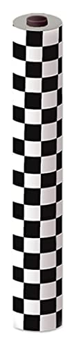 Checkered Table Roll (black & white) Party Accessory (1 count) (1/Pkg)