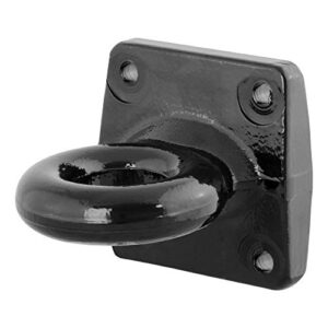 curt 48550 black steel pintle hitch lunette ring 2-1/2-inch id, 35,000 lbs, 4-1/2-inch bolt pattern