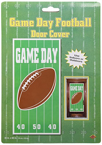 Game Day Football Door Cover Party Accessory (1 count) (1/Pkg)