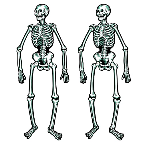 Beistle Jointed Skeletons, 22", White/Black