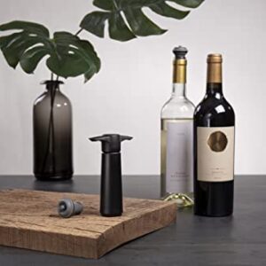 The Original Vacu Vin Wine Saver Pump and Wine Preserver with Vacu Vin Wine Stoppers Vacuum Sealers. Wine Pump and Wine Vacuum Stoppers are Black. Wine Bottle Keeper Set Keeps Wine Fresher for Longer.