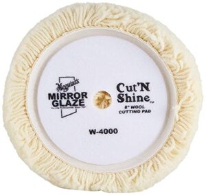 meguiar’s w4000 cut n’ shine 8″ wool buffing pad