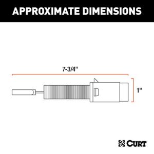 CURT 57224 4-Pin Round Vehicle-Side to 4-Way Trailer Wiring Adapter , Black