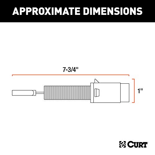 CURT 57224 4-Pin Round Vehicle-Side to 4-Way Trailer Wiring Adapter , Black