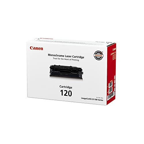 Canon Genuine Toner Cartridge 120 Black (2617B001), 1 Pack for Canon imageCLASS D1120, D1150, D1170, D1180, D1320, D1350, D1370, D1520, D1550 Laser Printer