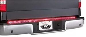 rampage 60″ led tailgate light bar | superbrite led 6 function, brake, left/right turn signals, flasher/running lights, reverse/backup lights, black | 960136 | universal fit & mounting