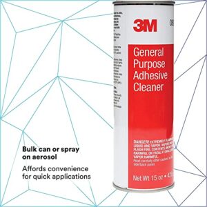 3M General Purpose Adhesive Cleaner, 08987, Removes Adhesive Residue, Gentle On Paint/Vinyl/Fabric, 15 fl oz