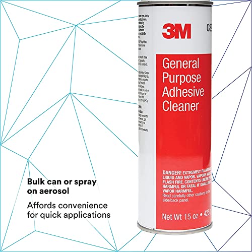 3M General Purpose Adhesive Cleaner, 08987, Removes Adhesive Residue, Gentle On Paint/Vinyl/Fabric, 15 fl oz