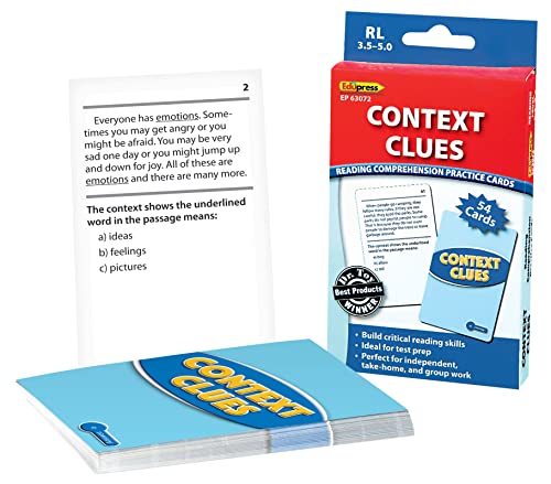 Edupress Context Clues Practice Cards, Levels 3.5-5.0