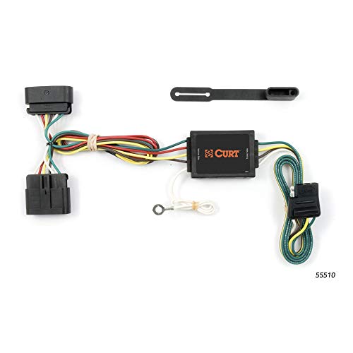 CURT 55510 Vehicle-Side Custom 4-Pin Trailer Wiring Harness, Fits Select GMC Canyon, Chevrolet Colorado, Isuzu I-280, I-290, I-350, I-370 Black