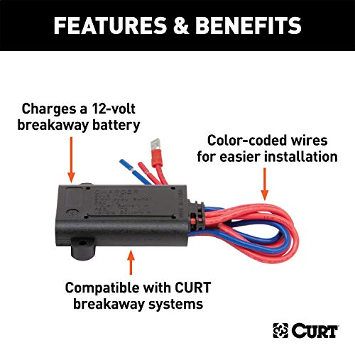 CURT 52025 Trailer Breakaway Battery Charger