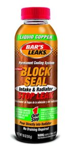 bar’s leaks 1109 block seal liquid copper intake and radiator stop leak – 18 oz.