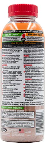 Bar's Leaks 1109 Block Seal Liquid Copper Intake and Radiator Stop Leak - 18 oz.