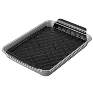 Wilton Recipe Right Non-Stick Large Broiler Pan Set, Ideal for Chicken Fajitas, Pork Chops and Rice, Halibut or Marinated Lamb Chops, 14.5 x 11-Inch