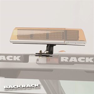 backrack | 91002rec | truck bed headache rack 16″x7″ center mount light bracket | fits universal for all racks, black