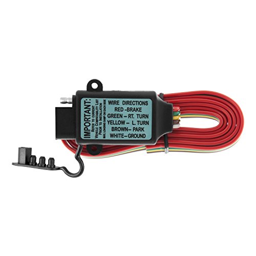 CURT 55177 Non-Powered 3-to-2-Wire Splice-in Trailer Tail Light Converter, 4-Pin Wiring Harness