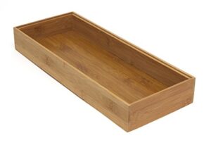 lipper international 8186s bamboo wood stacking drawer organizer box, 6″ x 15″