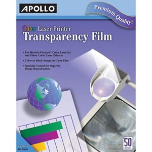 apollo laser ohp transparency film, 8 1/2″ x 11″, box of 50