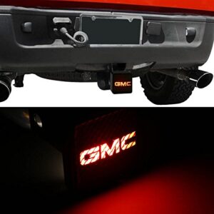 Bully CR-007G GMC Tow Hitch Cover/Receiver Trailer Plug in Black with LED Brake Light Ford Logo Emblem - Car, Truck and SUV Accessories - Genuine License Products, 2 inch