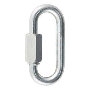 curt 82610 threaded quick link trailer safety chain hook carabiner clip, 1/4-inch diameter, 4,400 lbs break strength