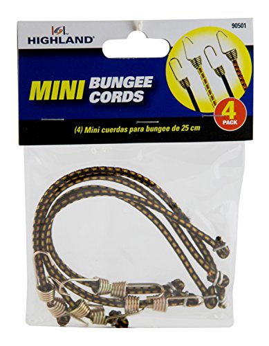 Highland (9050100) 10" Mini Bungee Cord - 4 Piece