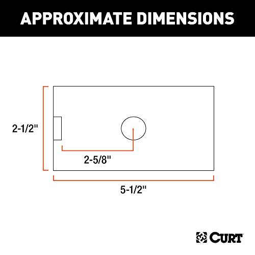 CURT 45405 Trailer Hitch Receiver Adapter Reducer Sleeve, 2-1/2 to 2-Inch