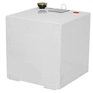 JOBOX Crescent 50 Gallon White Square Steel Liquid Transfer Tank for Trucks - 485000, 23.25x24x23.25