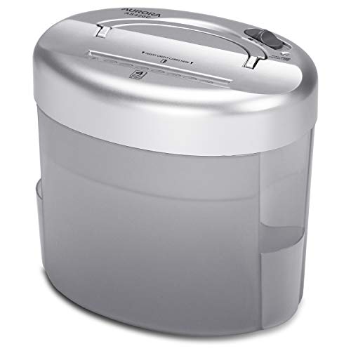 Aurora AS420C Desktop-Style Cross-Cut Paper Shredder, 4-Sheet Crosscut Desktop