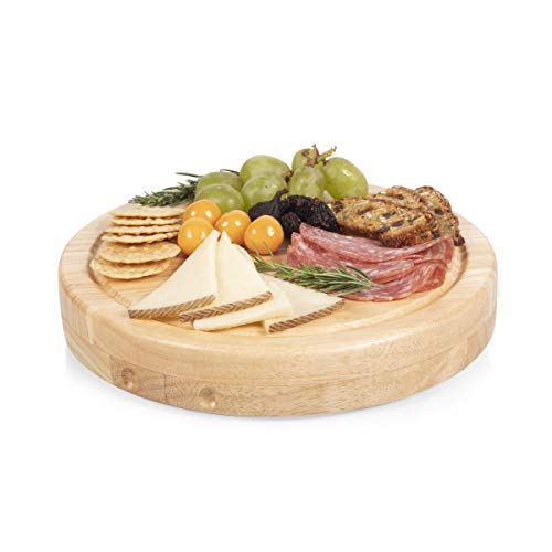 TOSCANA - a Picnic Time brand Circo Cheese Board and Knife Set - Charcuterie Board Set - Wood Cutting Board, (Parawood)