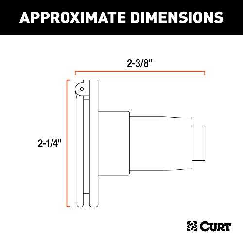 CURT 58070 Vehicle-Side 4-Pin Round Trailer Wiring Harness Socket