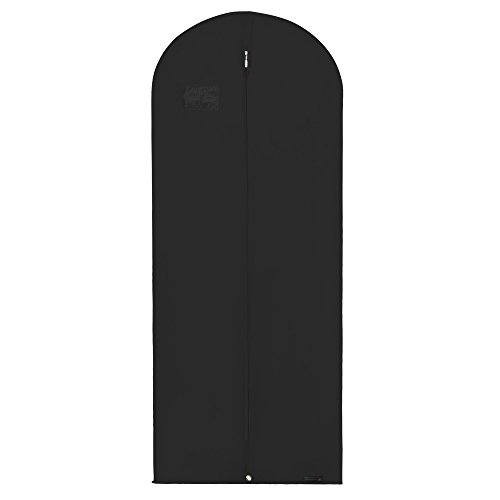 HANGERWORLD 60" Dress Bag, Breathable Garment Bags for Storage Hanging Clothes Suit Cover (Pack of 1, Black)