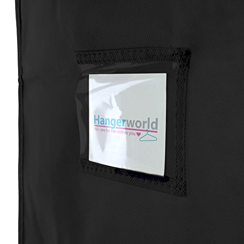 HANGERWORLD 60" Dress Bag, Breathable Garment Bags for Storage Hanging Clothes Suit Cover (Pack of 1, Black)