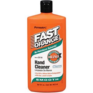 permatex 23116 fast orange smooth lotion hand cleaner, 15 oz. squeeze bottle