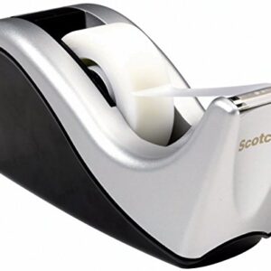 Scotch Desktop Tape Dispenser, Silvertech Two-Tone (C60-ST)