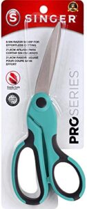 singer 00561 8-1/2-inch proseries heavy duty bent sewing scissors,teal