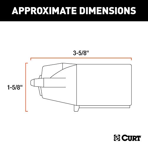 CURT 58140 Trailer-Side 7-Pin RV Blade Wiring Harness Connector