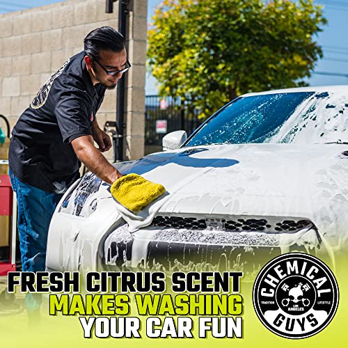 Chemical Guys CWS_301_16 Citrus Wash & Gloss Foaming Car Wash Soap (Works with Foam Cannons, Foam Guns or Bucket Washes) Safe for Cars, Trucks, Motorcycles, RVs & More, 16 fl oz, Citrus Scent