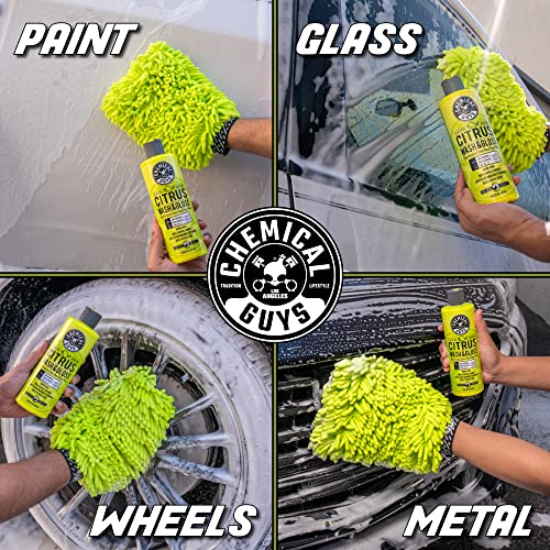 Chemical Guys CWS_301_16 Citrus Wash & Gloss Foaming Car Wash Soap (Works with Foam Cannons, Foam Guns or Bucket Washes) Safe for Cars, Trucks, Motorcycles, RVs & More, 16 fl oz, Citrus Scent