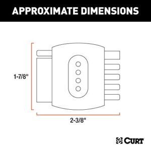 CURT 57505 5-Pin Flat Trailer Wiring Towing Vehicle Socket Tester