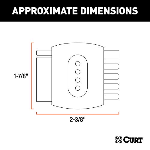 CURT 57505 5-Pin Flat Trailer Wiring Towing Vehicle Socket Tester
