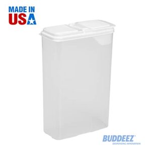 Buddeez Storage Container Cereal Dispenser, White