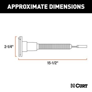 CURT 57183 4-Way Flat Vehicle-Side to 6-Way Round Trailer Wiring Adapter , Black