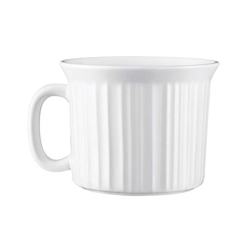 Corningware 20-Ounce Oven Safe Meal Mug with Vented Lid, French White