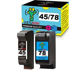 2pk 45/78 black + color ink cartriadge compatible for hp ink cartridge 51645a 45 45a c6578dn c6578 78 6578 combo pack