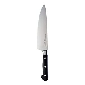 messermeister meridian elite 8” traditional chef’s knife – fine german steel alloy blade – rust resistant & easy to maintain
