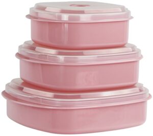 calypso basics 6-piece microwave cookware set, pink